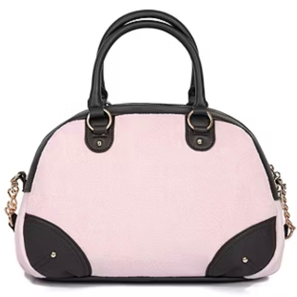 NWT Juicy Couture Retro Bloom Satchel in Pink/Brown - Picture 2 of 5